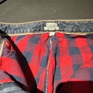 L.L. Bean Flannel lined Women's Denim Straight Leg Jeans
